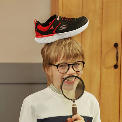 (JR) Skechers Go Run 400 V2 Darvix ''Schwarz Rot'' 405102L-BKRD 1