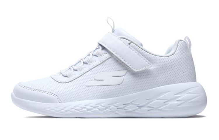 (Youth) Skechers Go Run 600 Hook&Loop Snow White 82226L-WHT
