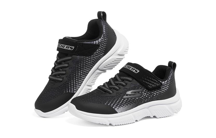 Lookbook (JR) Skechers Go Run 650 ''Zwart Zilver'' 405035L-BKSL