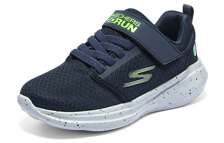 Lookbook 大童 Skechers Go Run Fast 舒適透氣百搭 減震耐磨 兒童休閒鞋 藍色