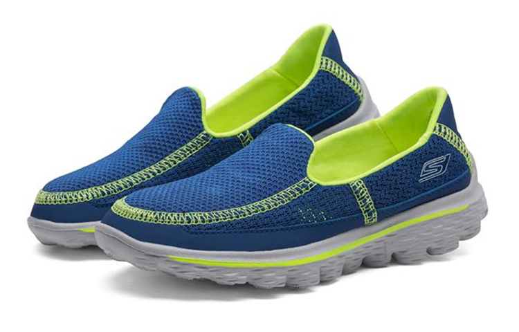 Lookbook (Youth) Skechers Go Walk 2 'Blue Yellow' 95690L-RYYL