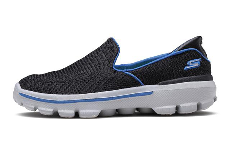 (Youth) Skechers Go Walk 3 'Black Blue' 660006L-BKRY