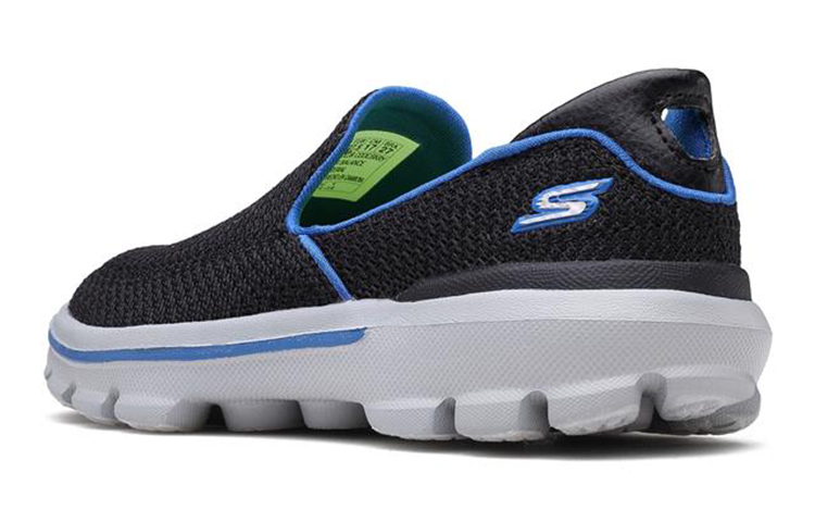 Shop (Youth) Skechers Go Walk 3 'Black Blue' 660006L-BKRY