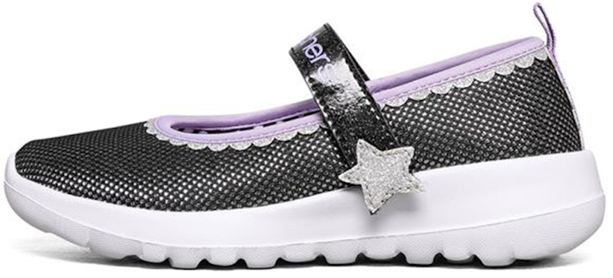 (Youth) Skechers Go Walk Joy 'Black Purple Velcro Mary Jane' 302222L-BKLV Buy (Youth) Skechers Go Walk Joy 'Black Purple Velcro Mary Jane' 302222L-BKLV