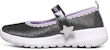 (JR) Skechers Go Walk Joy 'Hitam Ungu Velcro Mary Jane' 302222L-BKLV