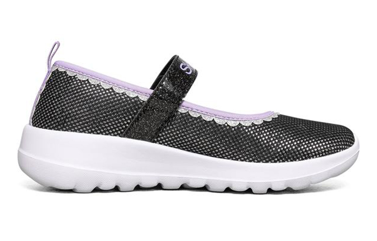 Order (Youth) Skechers Go Walk Joy 'Black Purple Velcro Mary Jane' 302222L-BKLV