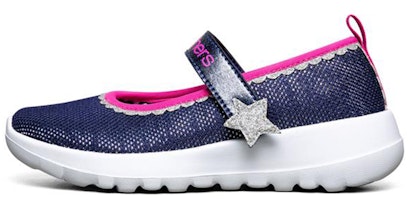 (Youth) Skechers Go Walk Joy 'Blue Peach' 302222L-NVHP (Youth) Skechers Go Walk Joy 'Blue Peach' 302222L-NVHP