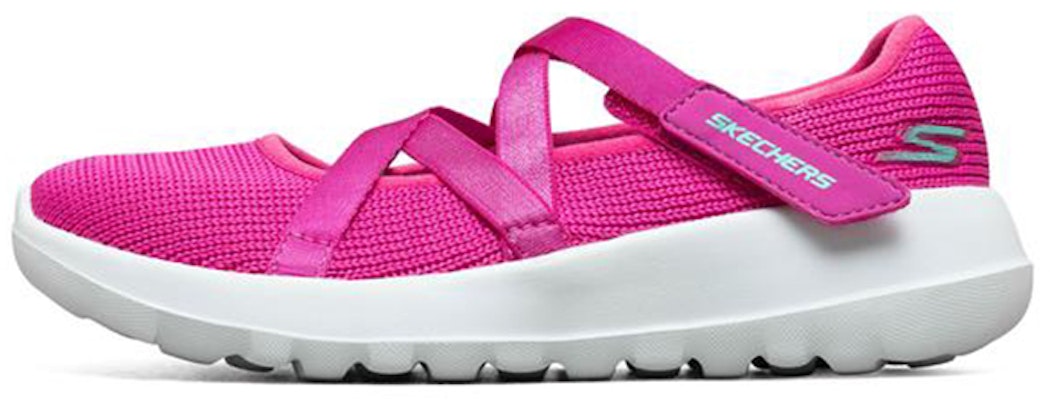 (Youth) Skechers Go Walk Joy 'Peach Pink Mary Jane' 85713L-HPK Buy (Youth) Skechers Go Walk Joy 'Peach Pink Mary Jane' 85713L-HPK