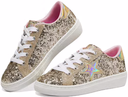 Lookbook 大童 Skechers Goldie 低筒 兒童板鞋 金色