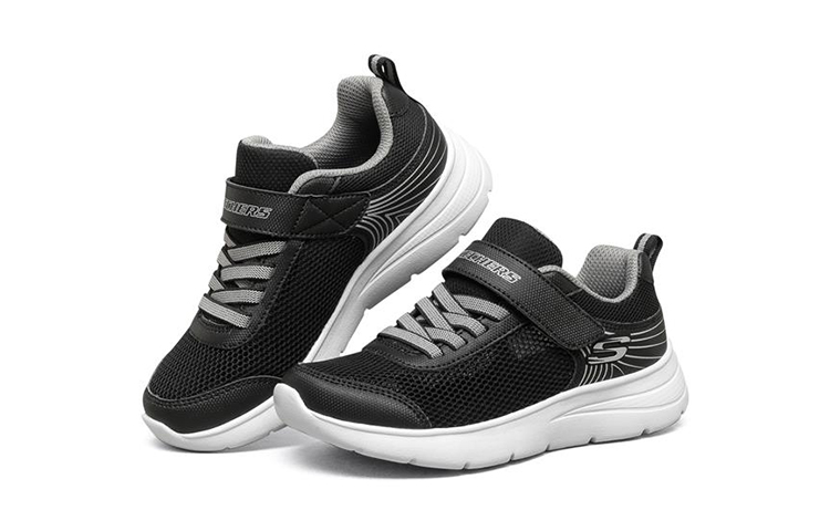 Lookbook (JR) Skechers Great News ''Schwarz Grau'' 411011L-BKGY