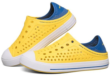 大童 Skechers Guzman Steps 輕便洞洞鞋舒適一腳蹬涼鞋 黃藍 Lookbook 大童 Skechers Guzman Steps 輕便洞洞鞋舒適一腳蹬涼鞋 黃藍