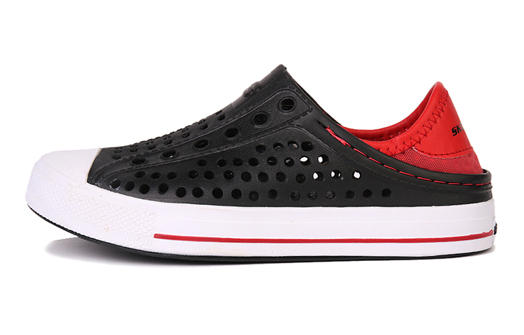 (Youth) Skechers Guzman Steps Slip-Ons 'Black Red' 91995L-BKRD