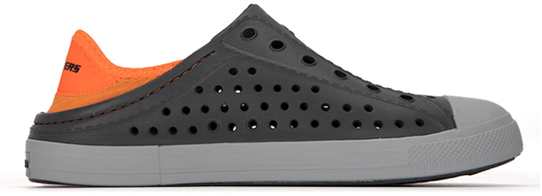 大童 Skechers 防滑耐磨 輕便洞洞涼鞋 灰橙 Order 大童 Skechers 防滑耐磨 輕便洞洞涼鞋 灰橙