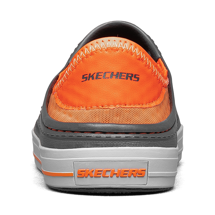 Purchase (Youth) Skechers Guzman Steps Slip-Ons 'Grey Orange' 91995L-CCOR