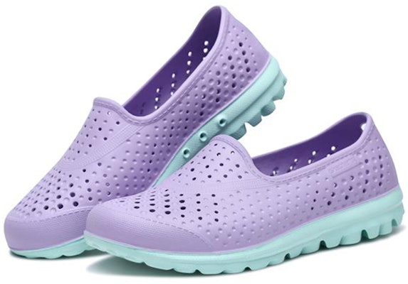 (Youth) Skechers H2 Go Slip-On Sandals 'Purple Green' 86622L-LVMT Lookbook (Youth) Skechers H2 Go Slip-On Sandals 'Purple Green' 86622L-LVMT