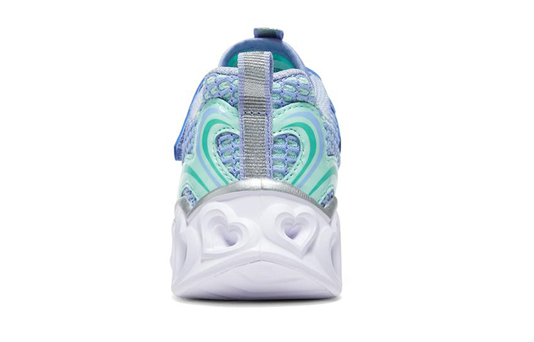 Shop (JR) Skechers Heart Lights "Blu" Scarpa Bambina. 302560L-BLU