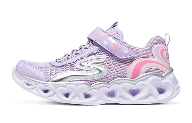 (Youth) Skechers Heart Lights 'Lavender' 302560L-LAV