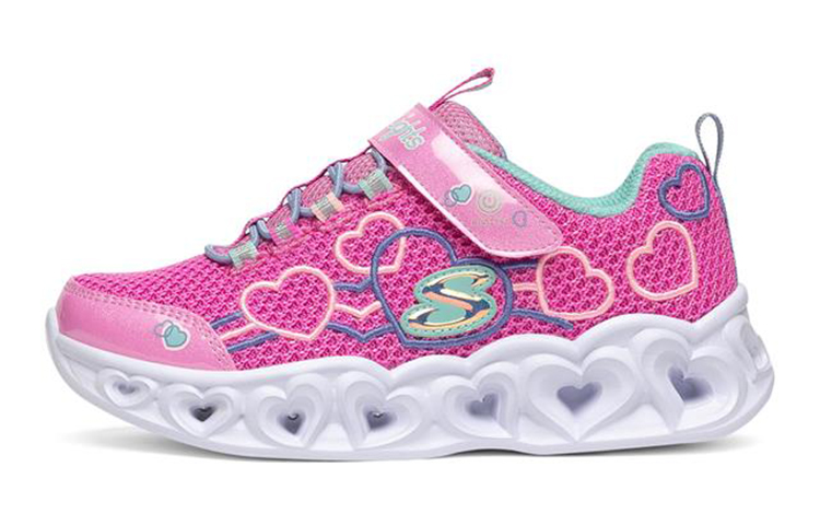 (Youth) Skechers Heart Lights 'Pink' 302080L-PKMT
