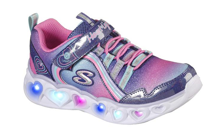 Shop (JR) Skechers Heart Lights 'Morado' 302308L-NVMT