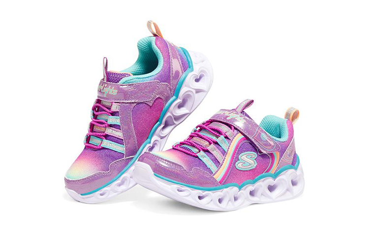 (Youth) Skechers Heart Lights 'Purple' 圖 3