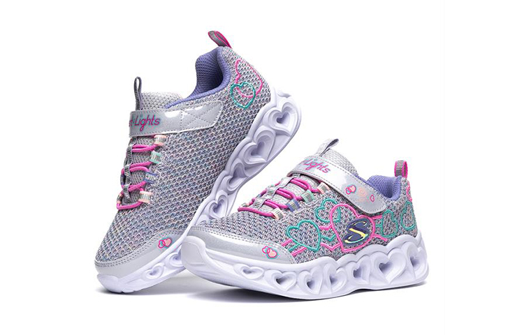 Lookbook (JR) Skechers Heart Lights ''Violet Vert'' 302080L-PWMT