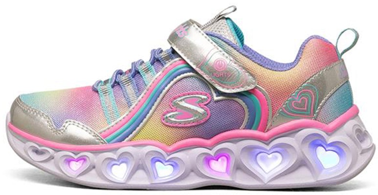 (JR) 斯凯奇Heart Lights“银粉”儿童鞋 302308L-SMLT Buy (JR) 斯凯奇Heart Lights“银粉”儿童鞋 302308L-SMLT