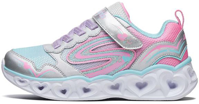 (JR) Skechers Heart Lights 'Brillo Plateado' 20294L-SMLT Buy (JR) Skechers Heart Lights 'Brillo Plateado' 20294L-SMLT