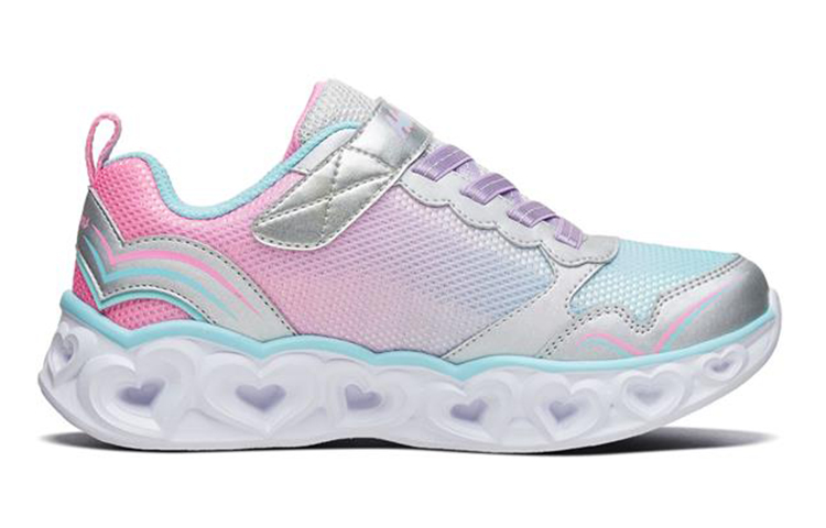Order (JR) Skechers Heart Lights ''Argent Étincelant'' 20294L-SMLT