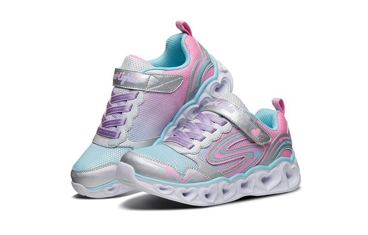 Lookbook (JR) Skechers Heart Lights ''Argent Étincelant'' 20294L-SMLT