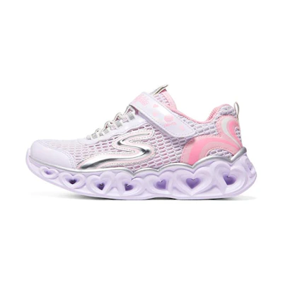 (Youth) Skechers Heart Lights 'White Flash'