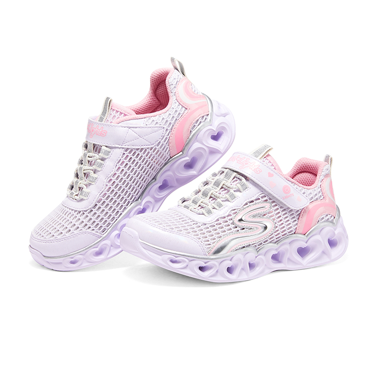 Lookbook (JR) Skechers Heart Lights ''Witte Flits'' 302560L-WHT