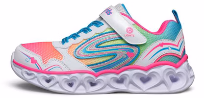 (Youth) Skechers Heart Lights 'White Multicolor' 20294L-WMLT (Youth) Skechers Heart Lights 'White Multicolor' 20294L-WMLT