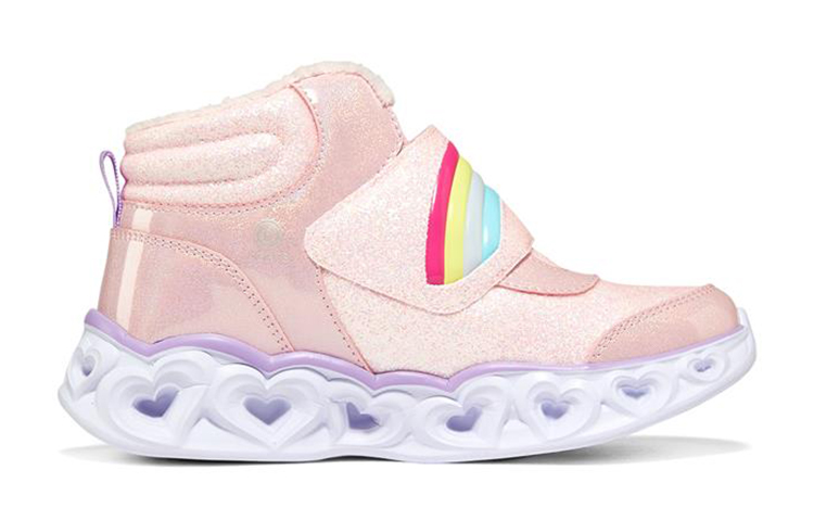 Order (JR) Skechers Heart Lights High-Top Sneaker ''Pink Flash'' Kinderschoenen 302669L-PKLV