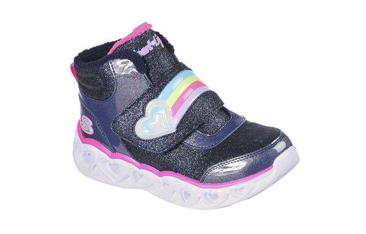 Lookbook (JR) Skechers Heart Lights High Top ''Schwarzer Blitz'' 302669L-NVPK