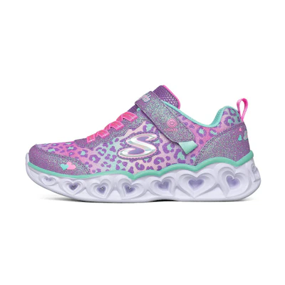 (Youth) Skechers Heart Lights Low 'Purple Green'