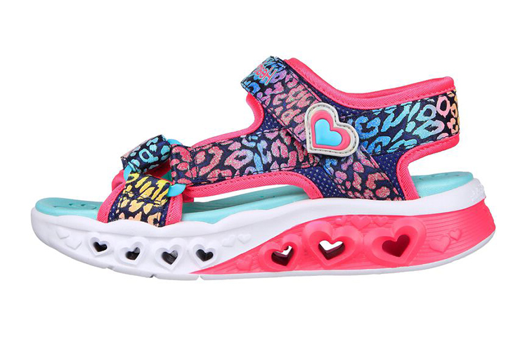 (Youth) Skechers Heart Lights Sandal 'Blue Multicolor' 302967L-NVMT