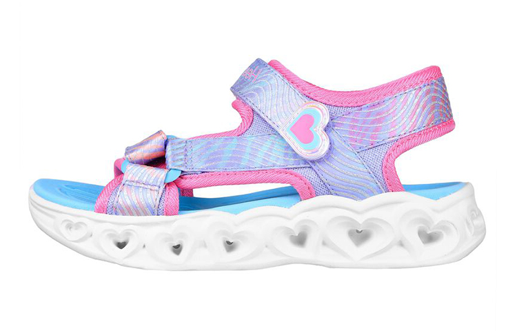 (Youth) Skechers Heart Lights Sandal 'Blue Multicolor' 302968L-BLMT