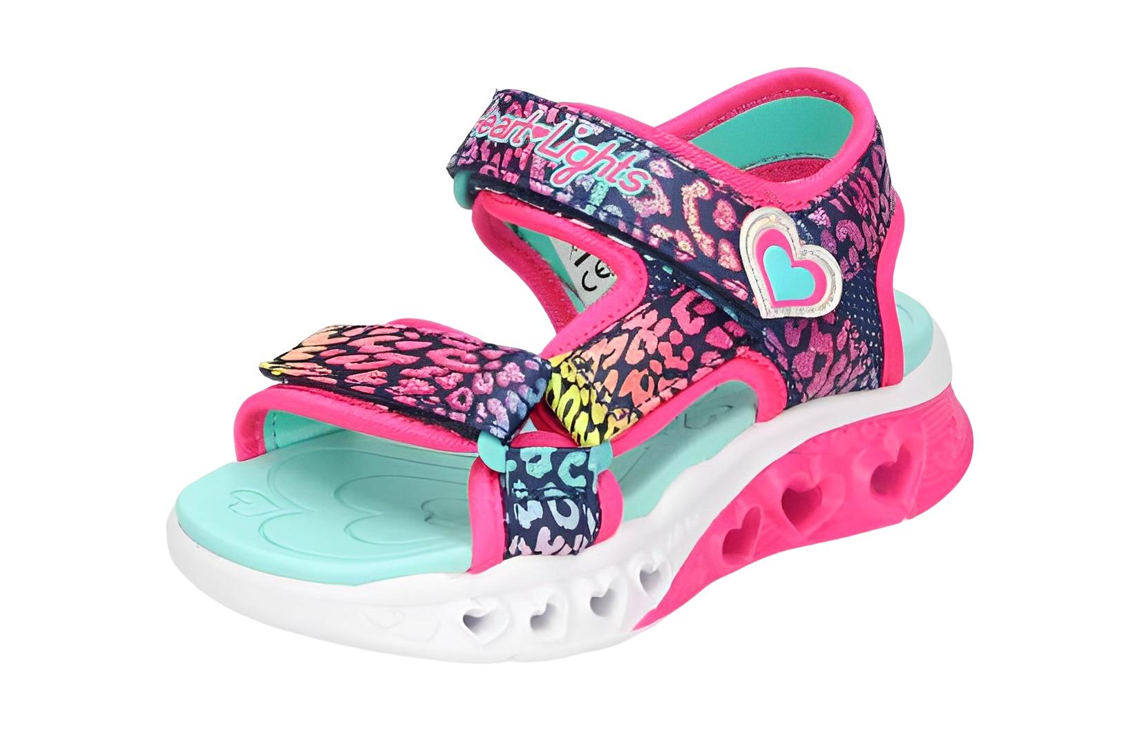 Lookbook (JR) Skechers Heart Lights Sandalen ''Blauw Multicolor'' 302967L-NVMT