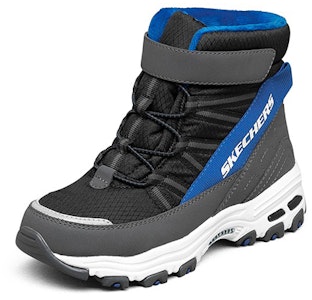 大童 Skechers 高筒運動休閒鞋 黑藍 Lookbook 大童 Skechers 高筒運動休閒鞋 黑藍