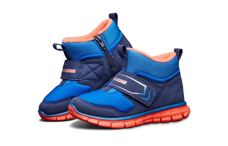 Lookbook (Youth) Skechers High-Top Sneaker 'Blue Fleece' 660019L-NVBL