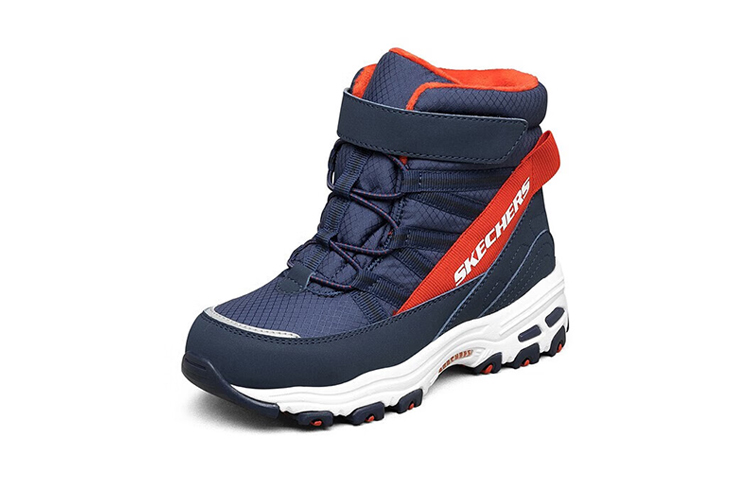 Lookbook (Youth) Skechers High-Top Sneaker 'Blue Red' 660092L-NVRD
