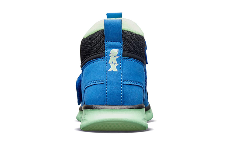 Shop (Youth) Skechers High-Top Sneakers 'Blue Black Fleece' 660019L-BLLM