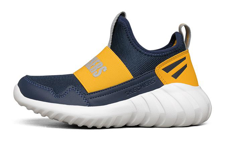 (Youth) Skechers Hydrus 'Blue Yellow Slip-On' 660080L-NVYL