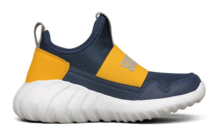 Order (Youth) Skechers Hydrus 'Blue Yellow Slip-On' 660080L-NVYL