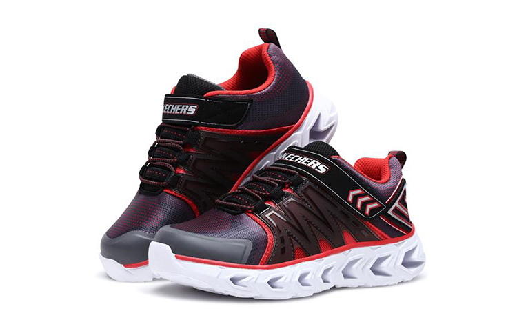 (Youth) Skechers Hypno-Flash 'Grey Red' 圖 3