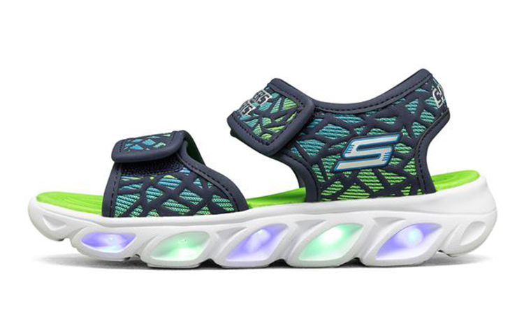 (Youth) Skechers Hypno-Splash 'Green Blue Black' 402003L-NVLM