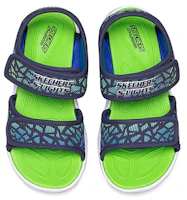 Shop 兒童 Skechers Hypno-splash 閃燈魔術貼涼鞋 藍黃