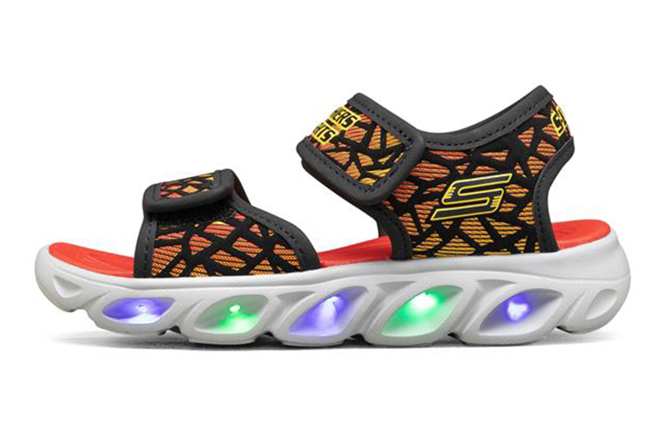 (Youth) Skechers Hypno-Splash 'Orange Black' 402003L-BKRD