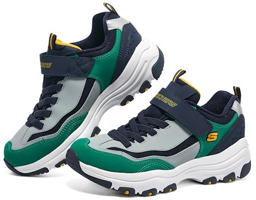 (JR) Skechers I-Conik 'Hijau Navy Putih' 8701645L-LGNV Shop (JR) Skechers I-Conik 'Hijau Navy Putih' 8701645L-LGNV