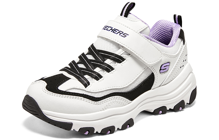 Lookbook (JR) Skechers I-Conik 'Putih Hitam Ungu' 8701649L-WBKL